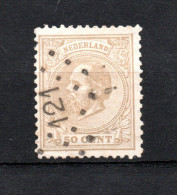 Nederland 1872 Zegel 27 Wilhelm III Met Puntstempel 121 (Willemstad) - Gebruikt