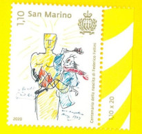 SAN MARINO 2020 Francobollo 100 Anni Nascita Di FEDERICO FELLINI - Nuovo - Ongebruikt