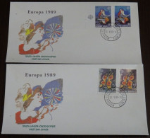 Greece 1989 Europa Imperforated+Perf Unofficial FDC VF - FDC