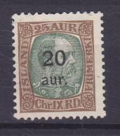 Iceland 1921 Mi. 106, 20 Aur Auf 25 Aur Christian X. (o) (2 Scans) - Usados