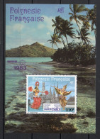 POLYNESIE  BLOC  N°  8   NEUF SANS CHARNIERE COTE  4.00€     EXPOSITION PHILATELIQUE  DANSE - Blocs-feuillets