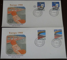 Greece 1988 Europa Imperforated+Perf Unofficial FDC VF - FDC