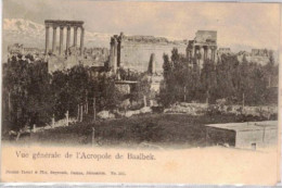 SYRIE  BAALBECK  VUE GENERALE DE L'ACROPOLE - Syrie