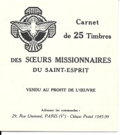 GF1490 - CARNET DE 25 VIGNETTES - SOEURS MISSIONNAIRES DU SAINT ESPRIT - Blocks & Sheetlets & Booklets