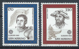 Saint-Marin YT 1011-1012 Neuf Sans Charnière XX MNH Europa 1980 - Nuevos