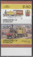 St.Vincent-Grenadinen Mi.Nr. Zdr.468-69 Lokomotiven, Drummond`s Bug (2 Werte) - St.Vincent (1979-...)