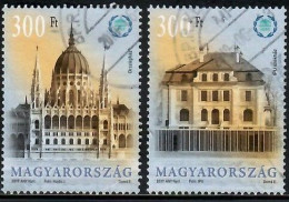 Hungary, 2019, Used, Parliament Building, Budapest 2019 Mi. Nr.6055-6, Stamp From The Block - Gebraucht