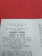 Doodsprentje Gabriel Robbe / Lokeren 8/10/1906 - 8/12/1976 ( Madeleine De Backer ) - Religion &  Esoterik