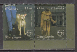 2012 El Salvador Upaep Myths & Legends Dogs Ghosts Complete Pair MNH - El Salvador