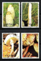 Guyana Guyane 1990 Champignons (15) Yvert N° 2355 à 2358 Oblitérés Used - Guyana (1966-...)