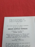 Doodsprentje Oscar Leopold Heirman / Lokeren 10/6/1893 - 7/11/1976 ( Yvonne Peeters ) - Religion &  Esoterik