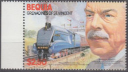 St.Vincent-Grenadinen-Bequia Mi.Nr. 197 Lokomotive Mallard A4, N.Gresley (2,50) - St.Vincent (1979-...)