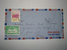 4241 Lettre Par Avion Air Mail Saïgon Viêt-Nam Cong-Hoa Buu-Ching Pour St Dié Vosges France - Vietnam