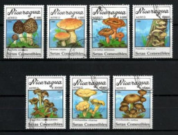 Nicaragua 1990 Champignons (18) Yvert N° PA 1314 à 1320 Oblitérés Used - Nicaragua