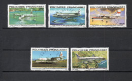 POLYNESIE  PA  N°  148 à 152   OBLITERES   COTE  9.30€    AVION - Oblitérés