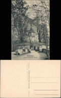 Ansichtskarte Rochsburg-Lunzenau Schloss Frau An Mauer Gelehnt 1923 - Lunzenau