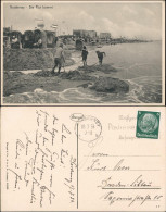 Ansichtskarte Norderney Die Flut Ommt - Streand, Hotels 1928 - Norderney