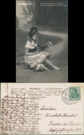 Ansichtskarte  Märchen - Rotkäppchen, Fotokunst Künstlerkarte 1909 - Märchen, Sagen & Legenden