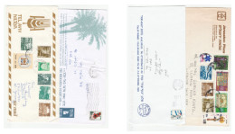4 Diff 1970s -1990s Israel  HOTELS Illus ADVERT Covers Hotel Cover Stamps - Lettres & Documents