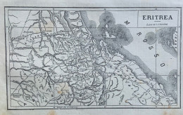 CARTINA GEOGRAFICA DELL'ERITREA   (18x12) - DA ANTICA PUBBLICAZIONE - Carte Geographique