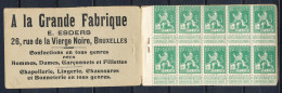 POSTZEGELBOEKJE 1912-1913 / CARNET DE TIMBRES-POSTE 50 X NR. 110 - DOORSCHIJNENDE BLAADJES  Vs181 - 1907-1941 Oude [A]