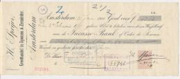Plakzegel 5 Ct Den 19.. - Wisselbrief Amsterdam 1911 - Revenue Stamps