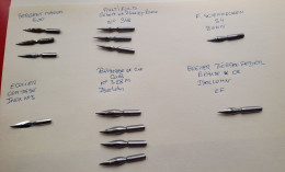 Lot De 13 Plumes à Encre Anciennes Pour Porte Plume - Vulpen