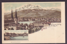 CPA Suisse Helvétia Schweiz Svizzera Non Circulé Litho Gruss Luzern - Lucerne