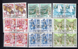 T2447 - SUISSE SWITZERLAND Yv N°1250/55 Bloc - Used Stamps