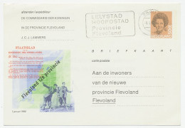 Briefkaart G. 363 Particulier Bedrukt Flevoland 1986 - Interi Postali