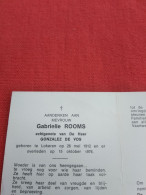 Doodsprentje Gabrielle Rooms / Lokeren 26/5/1912 - 15/10/1976 ( Gonzales De Vos ) - Godsdienst & Esoterisme