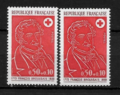 Année 1972 : Y. & T. N° 1736 ** Nuance De Rouge Entre Les 2 Timbres Ex 2 - Nuovi