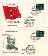 Germany, West 1964 2 FDCs Scott 895 Ferdinand Lassalle, German Labor Movement Founder - 1961-1970