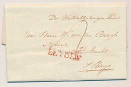 Koudekerk A/d Rijn - LEYDEN - S Gravenhage 1822 - Lakzegels  - ...-1852 Precursori