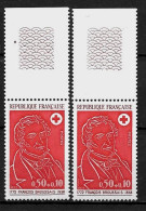 Année 1972 : Y. & T. N° 1736 ** Nuance De Rouge Entre Les 2 Timbres Ex 5 - Nuovi