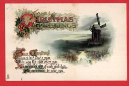 CHRISTMAS  + WINDMILL EMBOSSED   RAPHAEL TUCK  CHRISTMAS SERIES - Tuck, Raphael