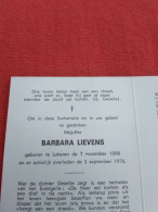 Doodsprentje Barbara Lievens / Lokeren 7/11/1898 - 3/9/1976 - Religion &  Esoterik