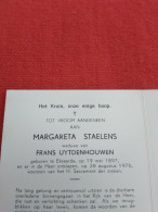 Doodsprentje Margareta Staelens / Eksaarde 19/5/1897 - 26/8/1976 ( Frans Uytdenhouwen ) - Godsdienst & Esoterisme