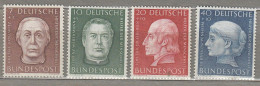 DEUTSCHLAND GERMANY 1954 MNH(**) Mi 200-203 CV 60EUR #33857 - Ungebraucht