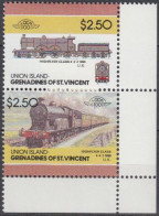 St.Vincent-Grenadi.-Union Isl. Mi.Nr. Zdr.152-53 Lokomotiven, Highflyer (2 W.) - St.Vincent Und Die Grenadinen