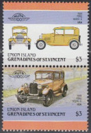 St.Vincent-Grenadi.-Union Isl. Mi.Nr. Zdr.186-87 Autos, Ford Model A (2 Werte) - St.Vincent Und Die Grenadinen