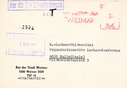 DDR Dienst Brief - Nur Für Den Dienstgebrauch - Afs Rat Der Stadt Weimar 1983 - Central Mail Service