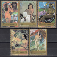 FUJEIRA 1972 - Akt Gemälde Gaugin- MiNr: 1252-1258 5x Used - Nudes