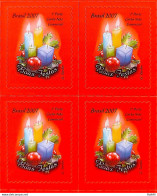 C 2718 Brazil Stamp Religion Christmas Candle 2007 Block Of 4 - Neufs