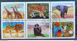 C 2712 Brazil Stamp Zoo Giraffe Elephant Lion Monkey Macaw Tiger Fauna Africa 2007 CBC DF - Neufs