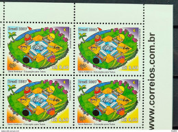 C 2708 Brazil Stamp Education For All Computer 2007 Block Of 4 Vignette Site - Neufs