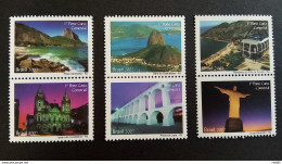 C 2702 Brazil Depersonalized Stamp Tourism Rio De Janeiro 2007 Complete Series - Personalized Stamps