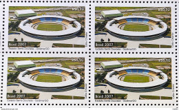 C 2685 Brazil Stamp Football Stadium Serra Dourada Goiânia Goias 2007 Block Of 4 Football - Ongebruikt