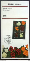 Brazil Brochure Edital 2007 15 Roses Without Stamp - Covers & Documents