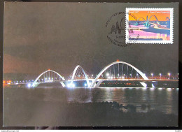 Brazil Maximum Card JK Bridge Brasilia Architecture Dream And Reality 2007 - Cartes-maximum